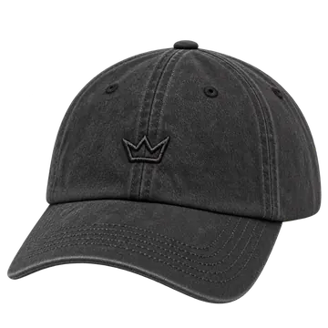 Black embroidered CROWN cap